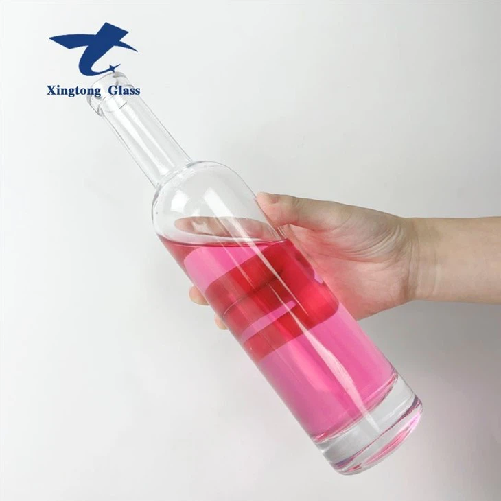 375ml Round Clear Flint Glass Wine Bottle