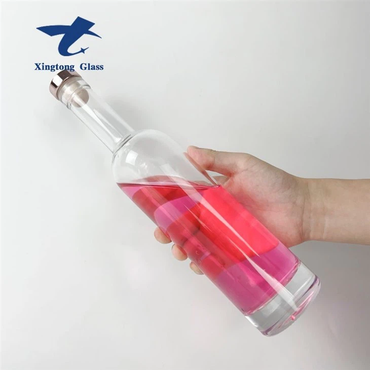 375ml Round Clear Flint Glass Wine Bottle
