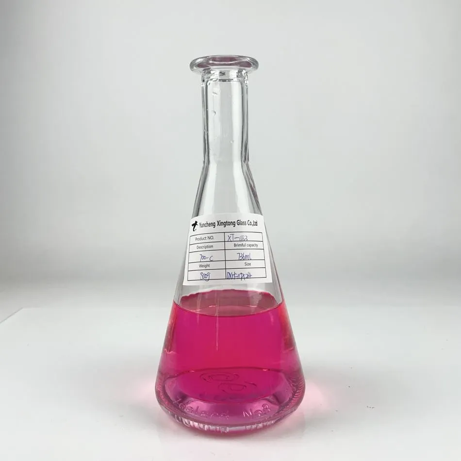 Flacon konik boutèy an vè ak cork